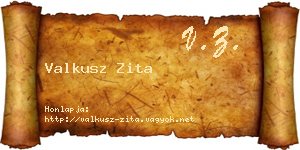 Valkusz Zita névjegykártya